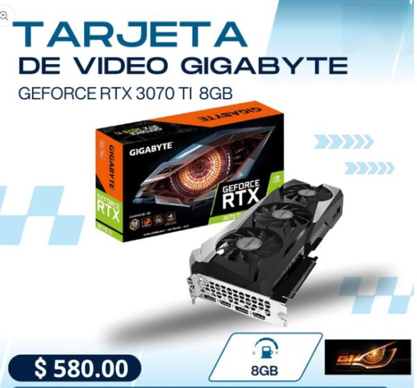 TARJETA DE VIDEO GIGABYTE GEFORCE RTX 3070 TI 8GB